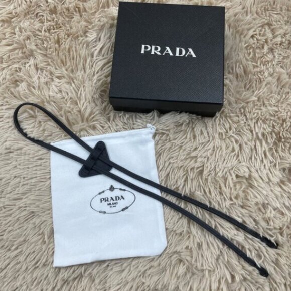 Prada Saffiano Leather Bolo Tie Unisex - Picture 3 of 5